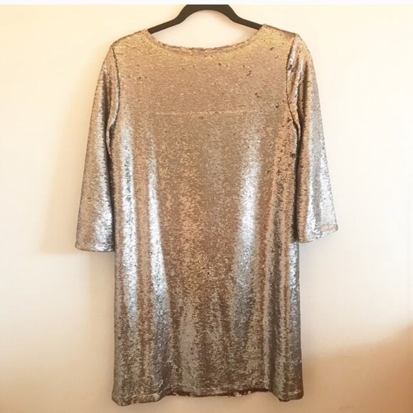 BB Dakota Metallic Long Sleeve Dress - Picture 5 of 6